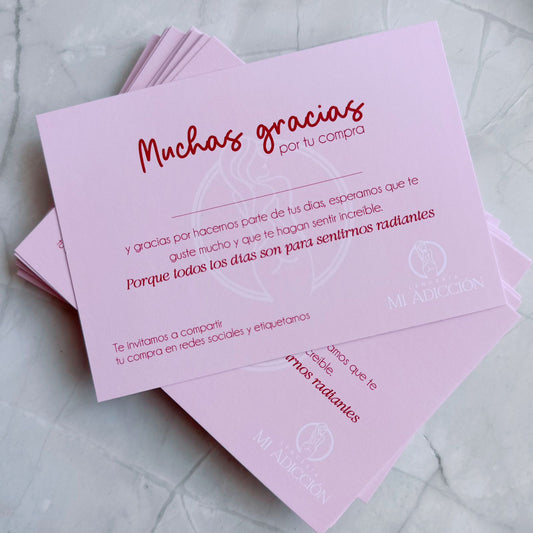 Tarjetas de agradecimiento /Thank You Cards (Tipo postal)